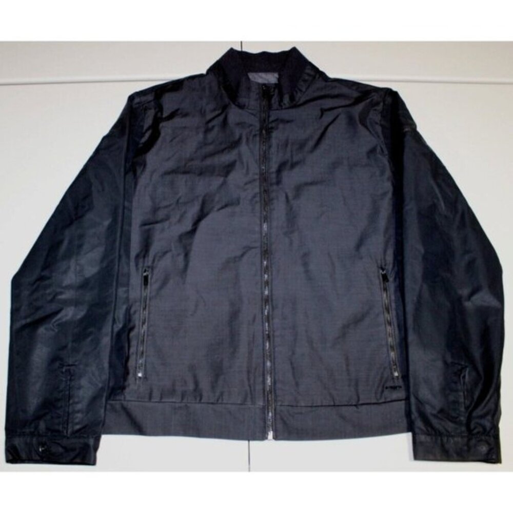 Mens Calvin Klein Casual Full Zip Bomber Jacket Coat XL Black Pockets